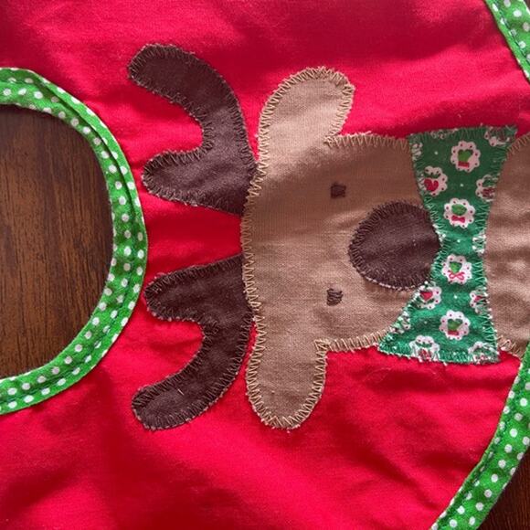 Vintage handmade Christmas bib - Picture 1 of 3